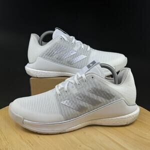 Adidas Women’s Size 7.5 Crazyflight Volleyball Shoes White Silver Grey IG3970